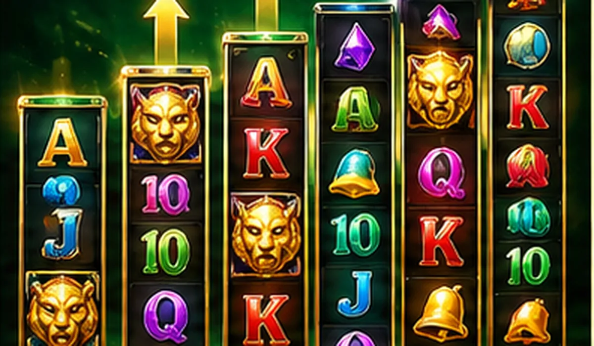 Variable-height slot reels illustrating how Megaways creates changing ways to win